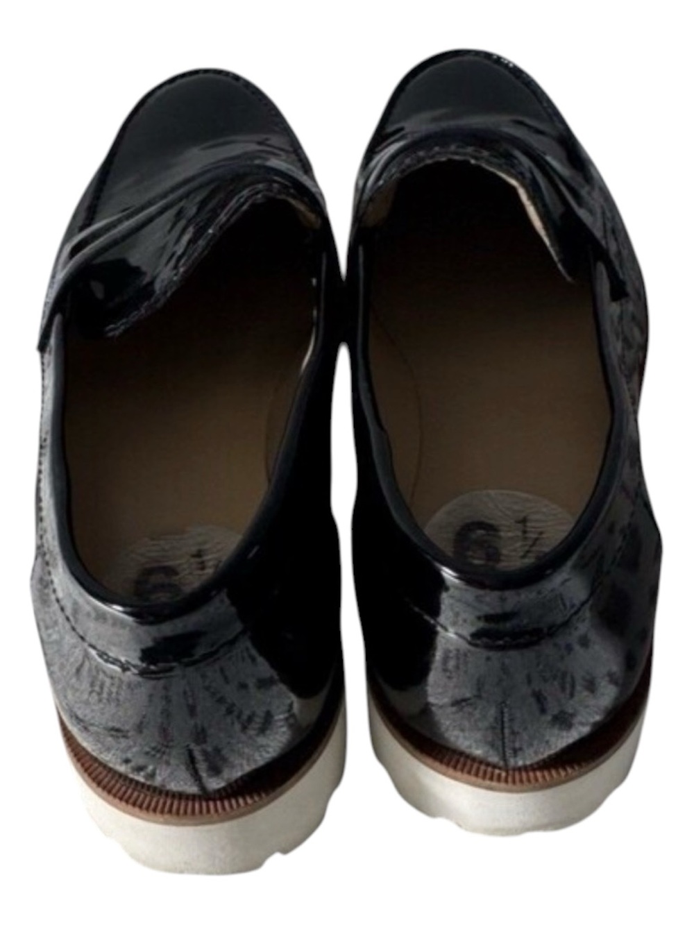 Karl Lagerfeld Paris Moyen Black Slip On Patent Leather Loafer Shoes 6.5 - Picture 3 of 7